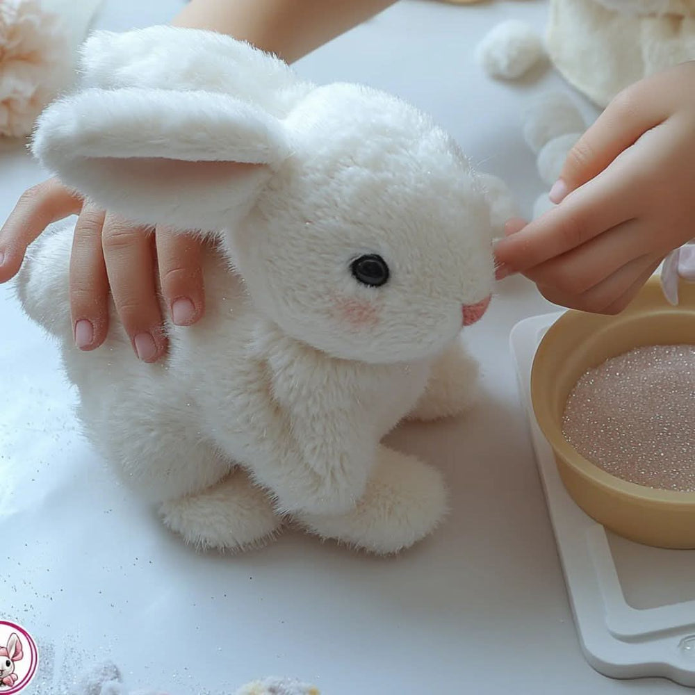 Interactive Plush Bunny Toy - Hopping and Nose Wiggling Electronic Rabbit with Sounds for Kids and Toddlers (5)