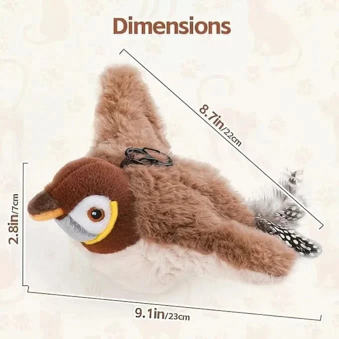 Interactive Plush Cat Toy with Removable Motor, USB Rechargeable, view 3