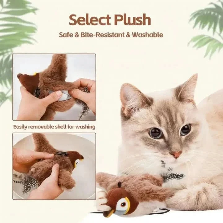 Interactive Plush Cat Toy with Removable Motor, USB Rechargeable, view 6