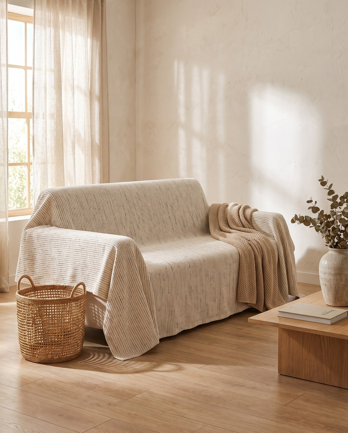 Jacquard Chenille Sofa Cover | Pet Friendly, 71-165in
