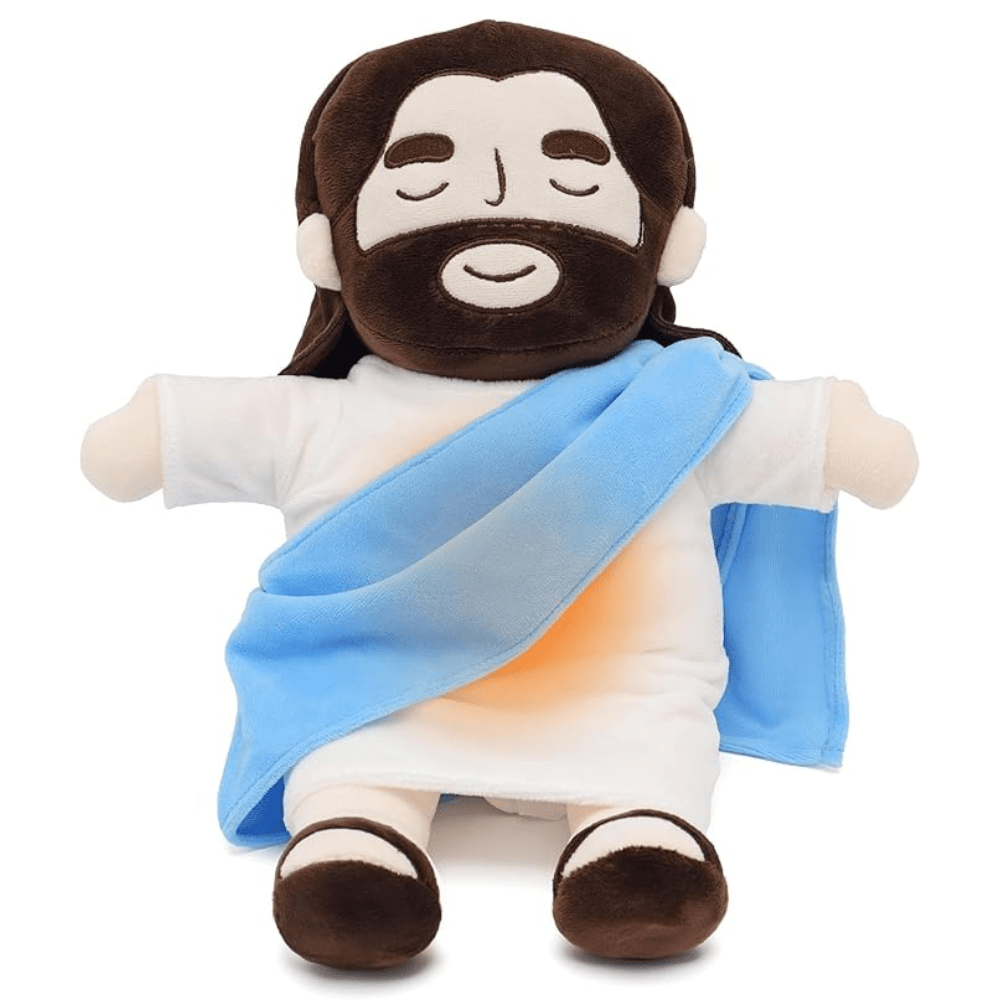 Jesus Plush Figure with Soothing Breathing Motion in Hypoallergenic Material, view 6