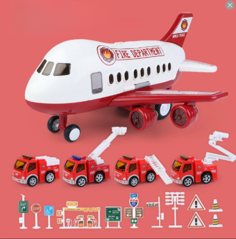 Toy Airplane Playset with Mini Vehicles - 20-Piece Cargo Transport Plane Toy Set for Toddlers and Kids Ages 3-6 (11)