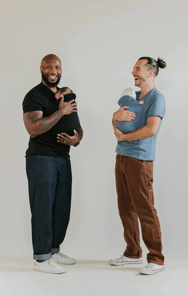 Babywearing Shirt for Women, Nursing Friendly Cotton Baby Carrier Top - Hands-Free Skin-to-Skin Pouch