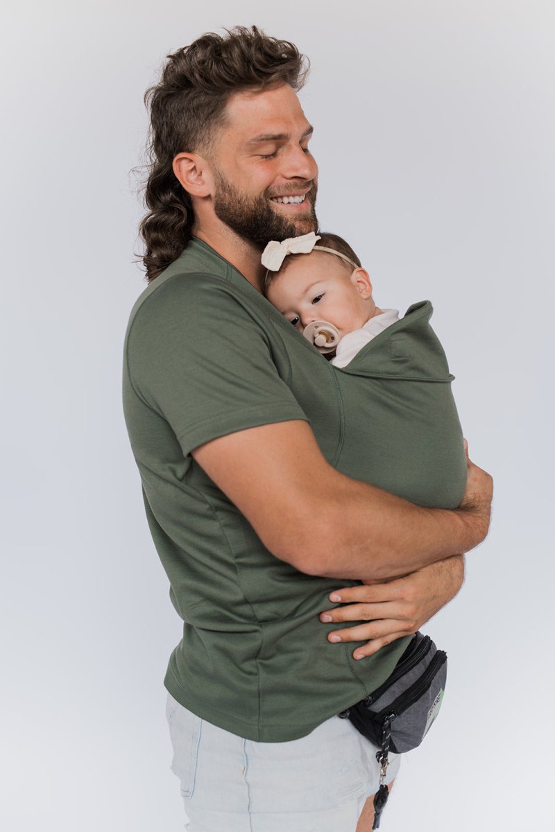 Babywearing Shirt for Women, Nursing Friendly Cotton Baby Carrier Top - Hands-Free Skin-to-Skin Pouch (7)