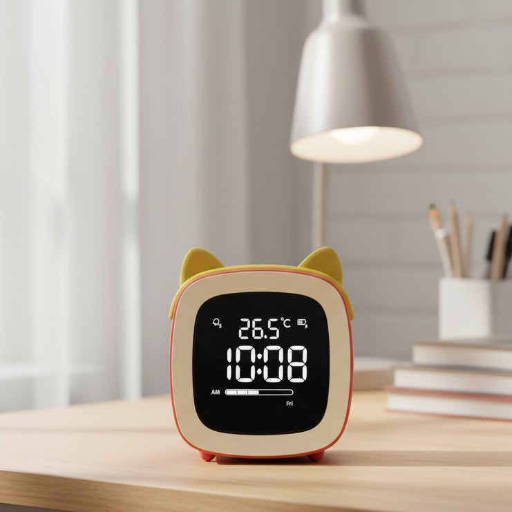 Kids Alarm Clock with Built-In Night Light and Energy Saving LED, view 1