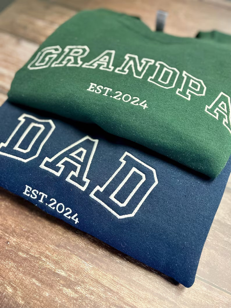 Custom Embroidered Sweatshirt, Personalized Name Hoodie for Mom, 100% Cotton Unisex Pullover (13)