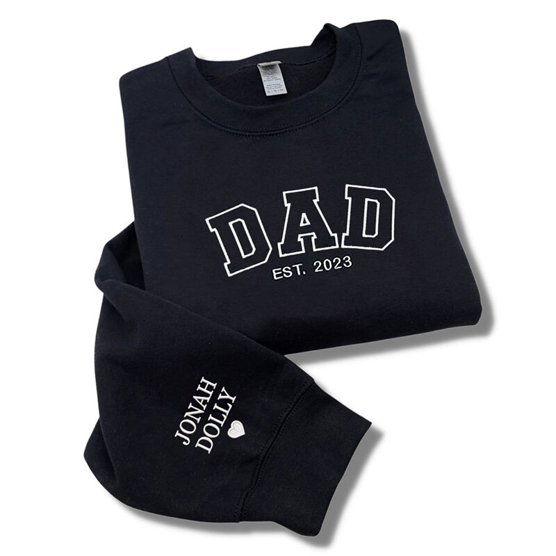 Custom Embroidered Sweatshirt, Personalized Name Hoodie for Mom, 100% Cotton Unisex Pullover (14)