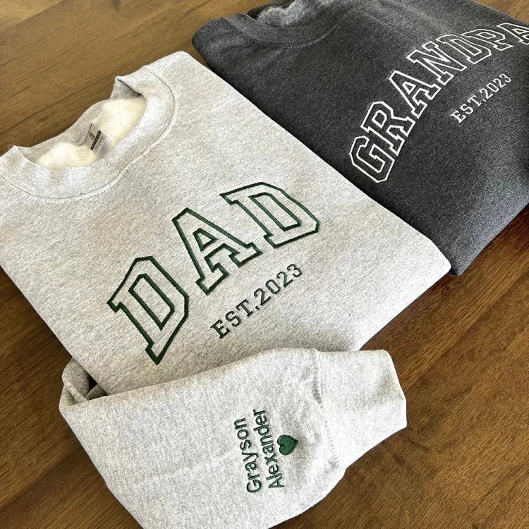 Custom Embroidered Sweatshirt, Personalized Name Hoodie for Mom, 100% Cotton Unisex Pullover (7)