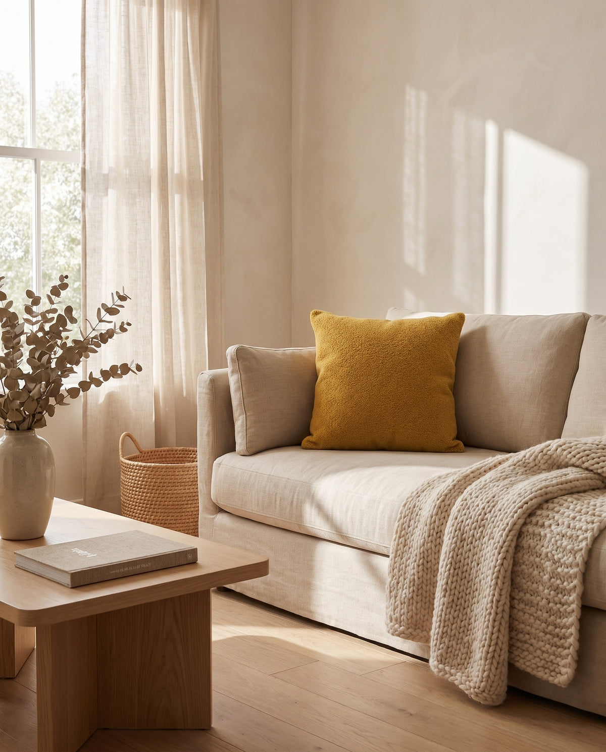 Knotted Fleece Orb Sofa Pillow | Hidden Zipper, 11in