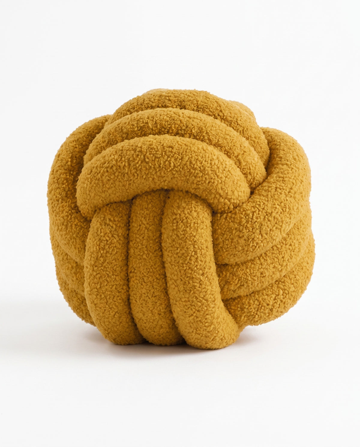 Knotted Fleece Orb Sofa Pillow | Hidden Zipper, 11in