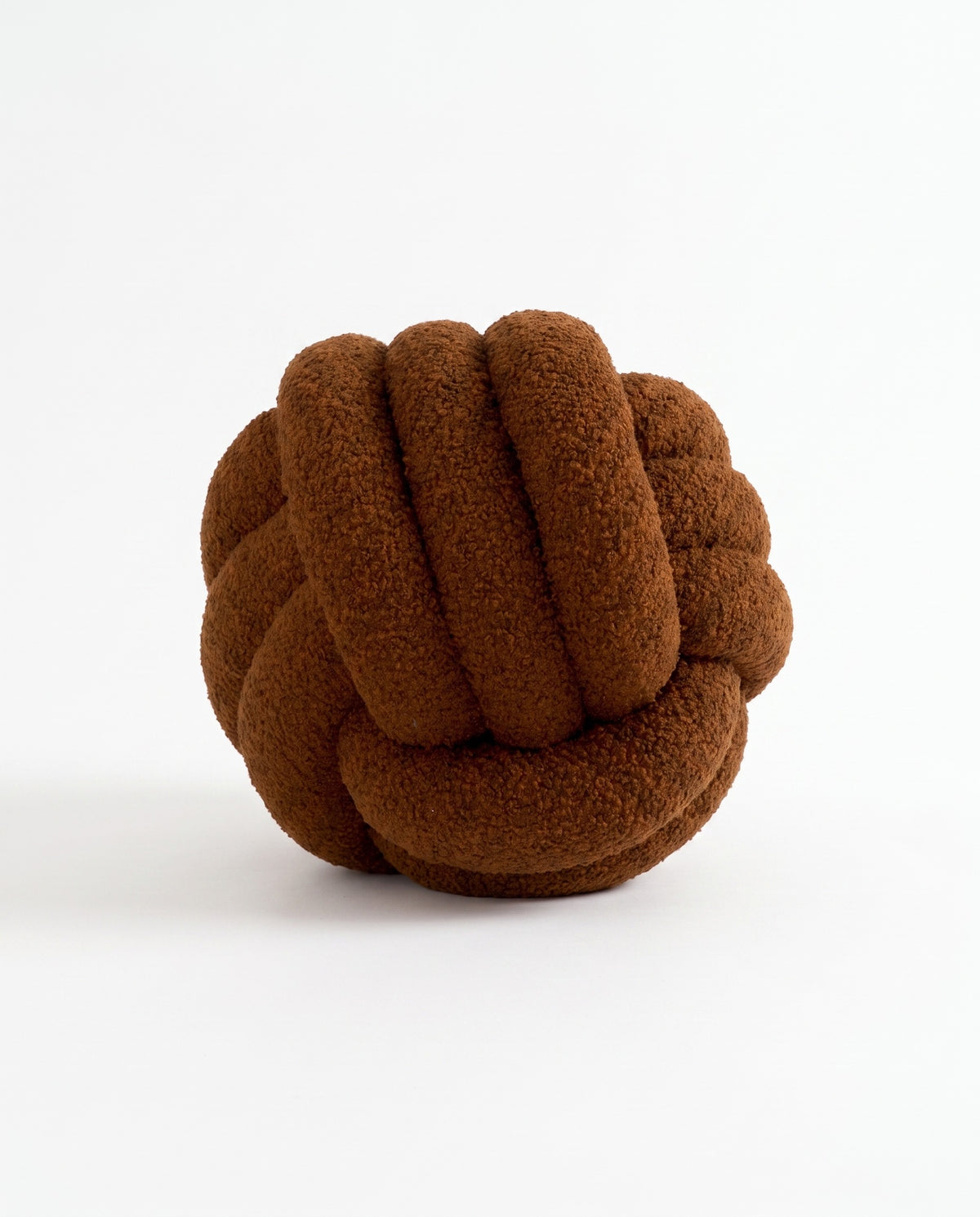 Knotted Fleece Orb Sofa Pillow | Hidden Zipper, 11in