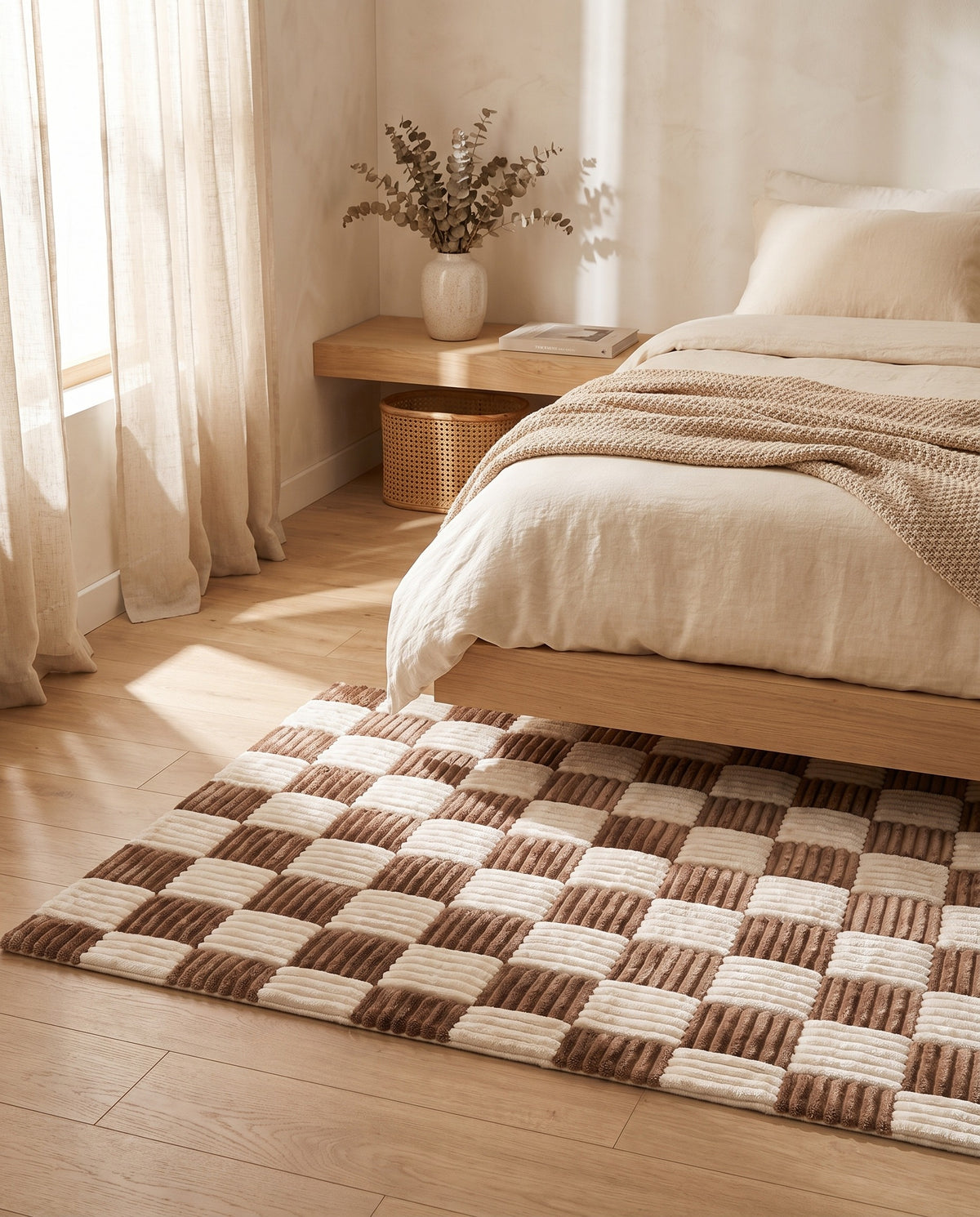 Large Plaid Square Dog & Cat Dog Mat Bed Couch Cover | Scratch Resistant, 23-82in