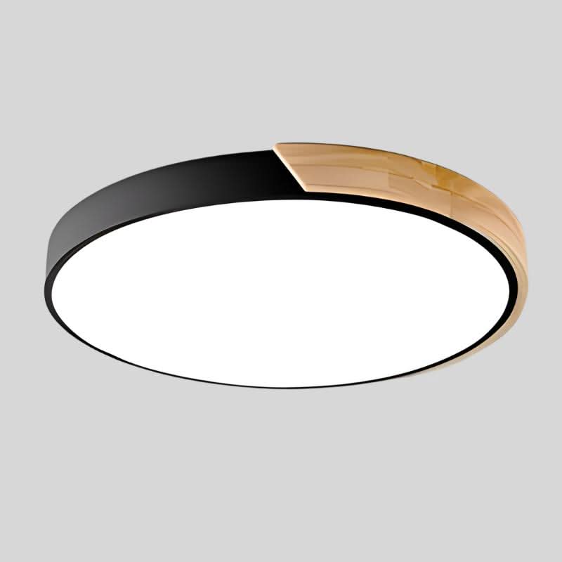 LED Ceiling Light in Metal, Acrylic and Wood, 9 and 11.8 Inch Diameter, view 1