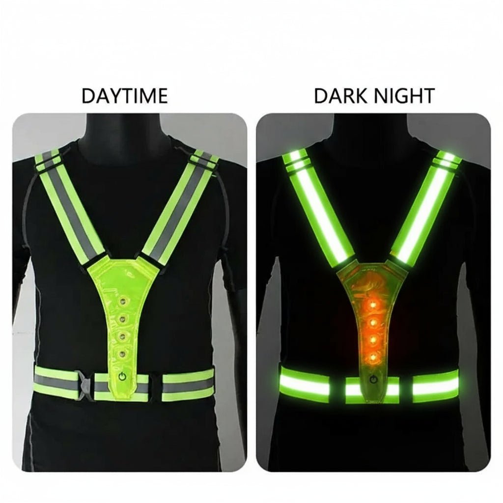 LED Running Vest with Three Light Modes and Reflective Polyester, USB Rechargeable, view 6