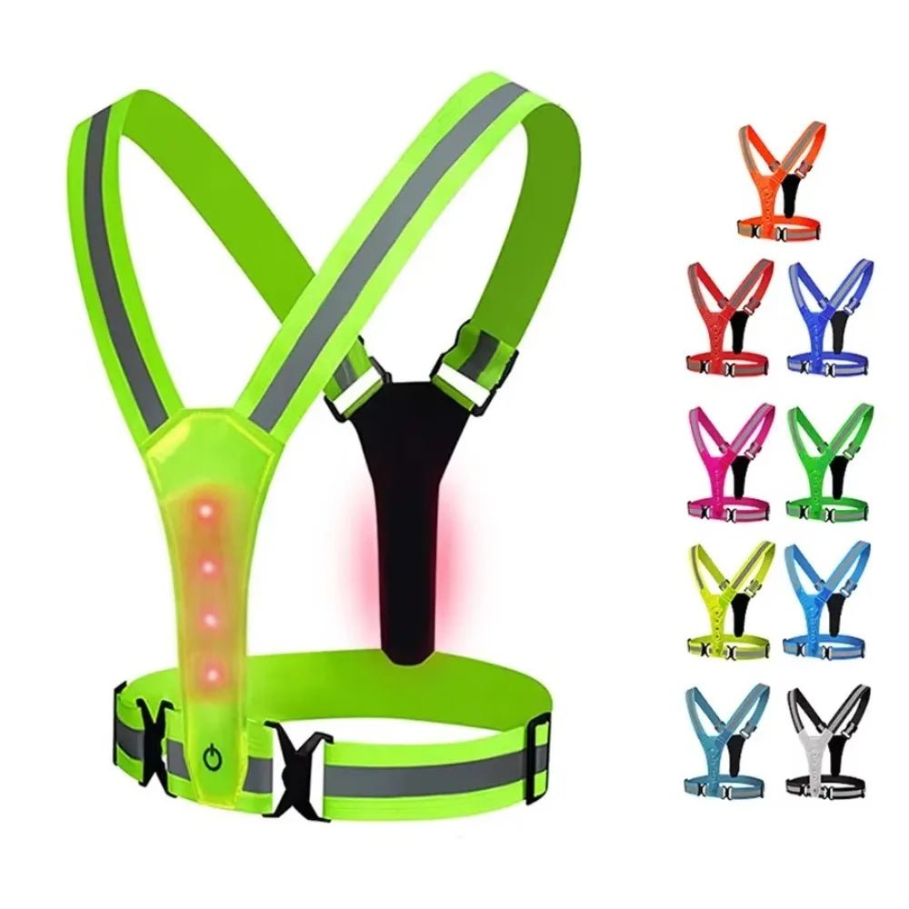 LED Running Vest with Three Light Modes and Reflective Polyester, USB Rechargeable, view 7