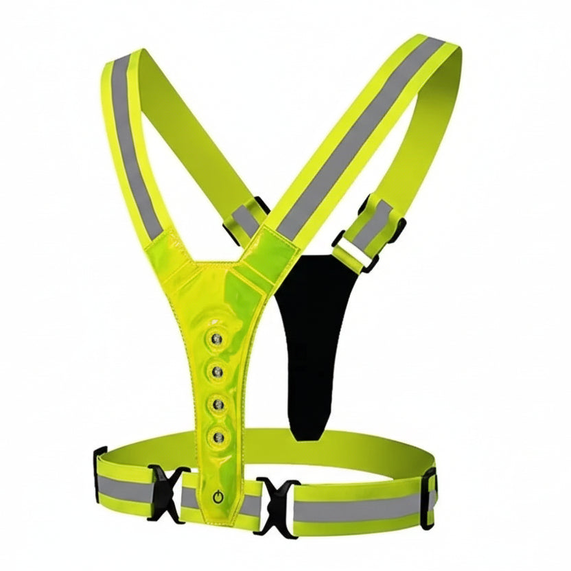 LED Running Vest with Three Light Modes and Reflective Polyester, USB Rechargeable, view 10