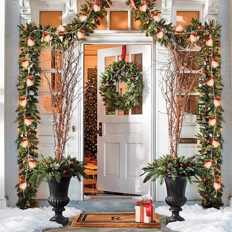 LED String Lights with Lighted Little Houses and Warm White Glow, view 5