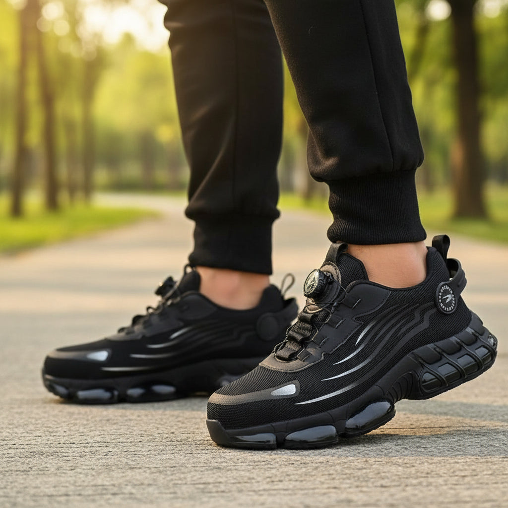 Lightweight Safety Shoes with Wide Toe Cap and Shock Absorbing Sole for Long Workdays, view 2
