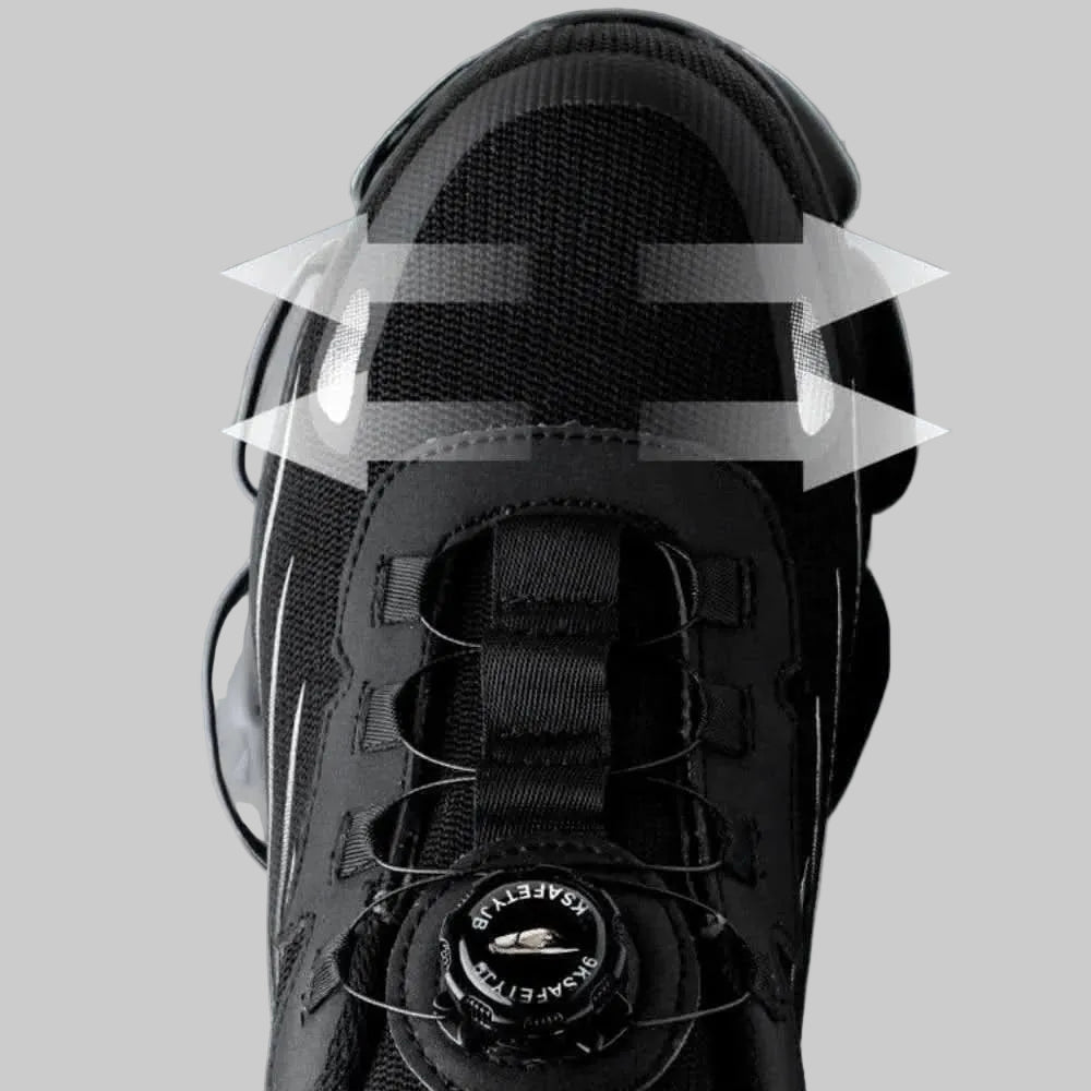 Lightweight Safety Shoes with Wide Toe Cap and Shock Absorbing Sole for Long Workdays, view 3
