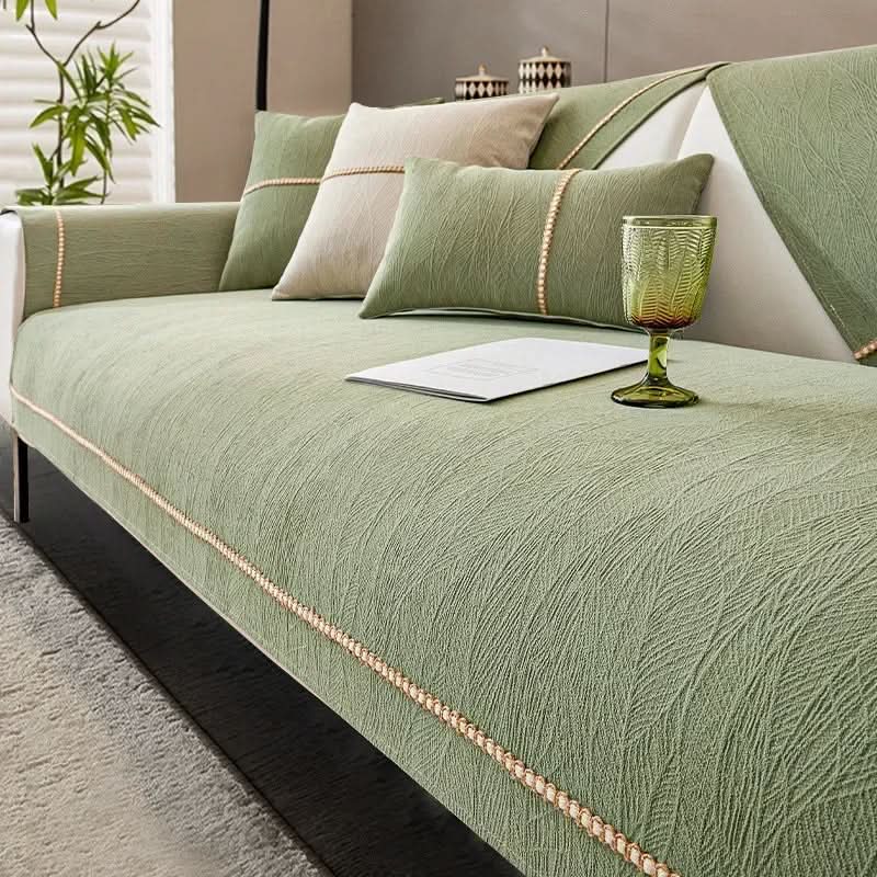 Linen Look Non Slip Sofa Cover, Machine Washable, in Six Sizes, view 6
