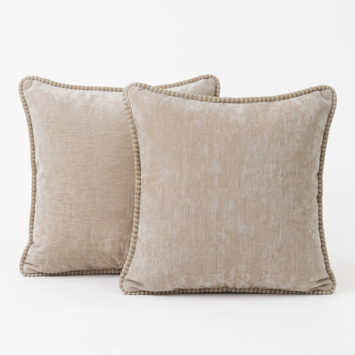 Stitched Edge Chenille Cushion Cover | Set of 2, 12-26in