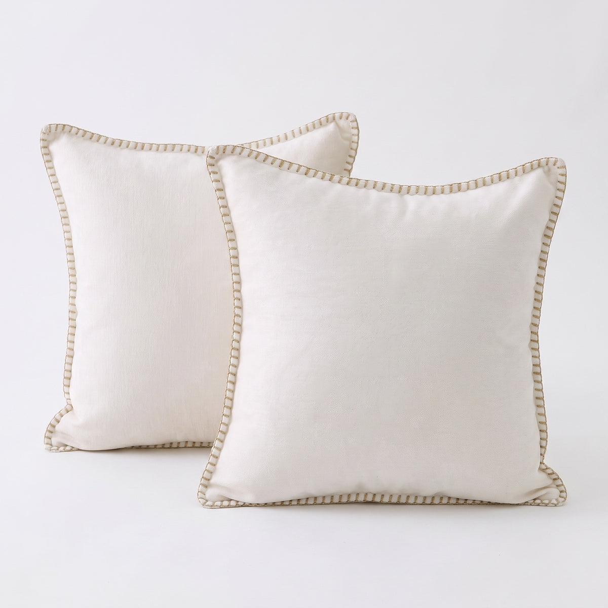 Stitched Edge Chenille Cushion Cover | Set of 2, 12-26in