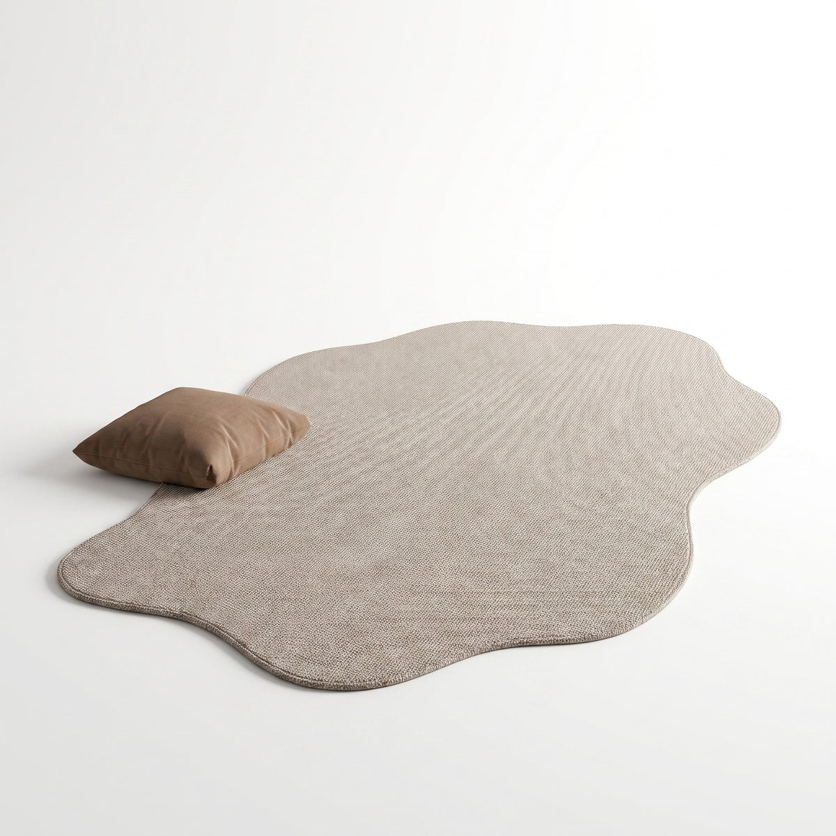 Cream Striped Shaped Rug | Washable Thick Pile, 31-118in