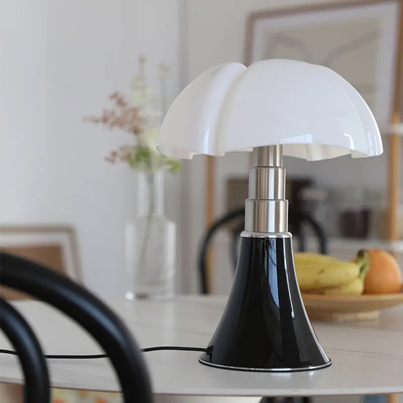 Flower LED Table Lamp - Touch Dimmable Accent Desk Light, Adjustable Height, Metal Flower-Shaped Lamp for Bedroom and Living Room