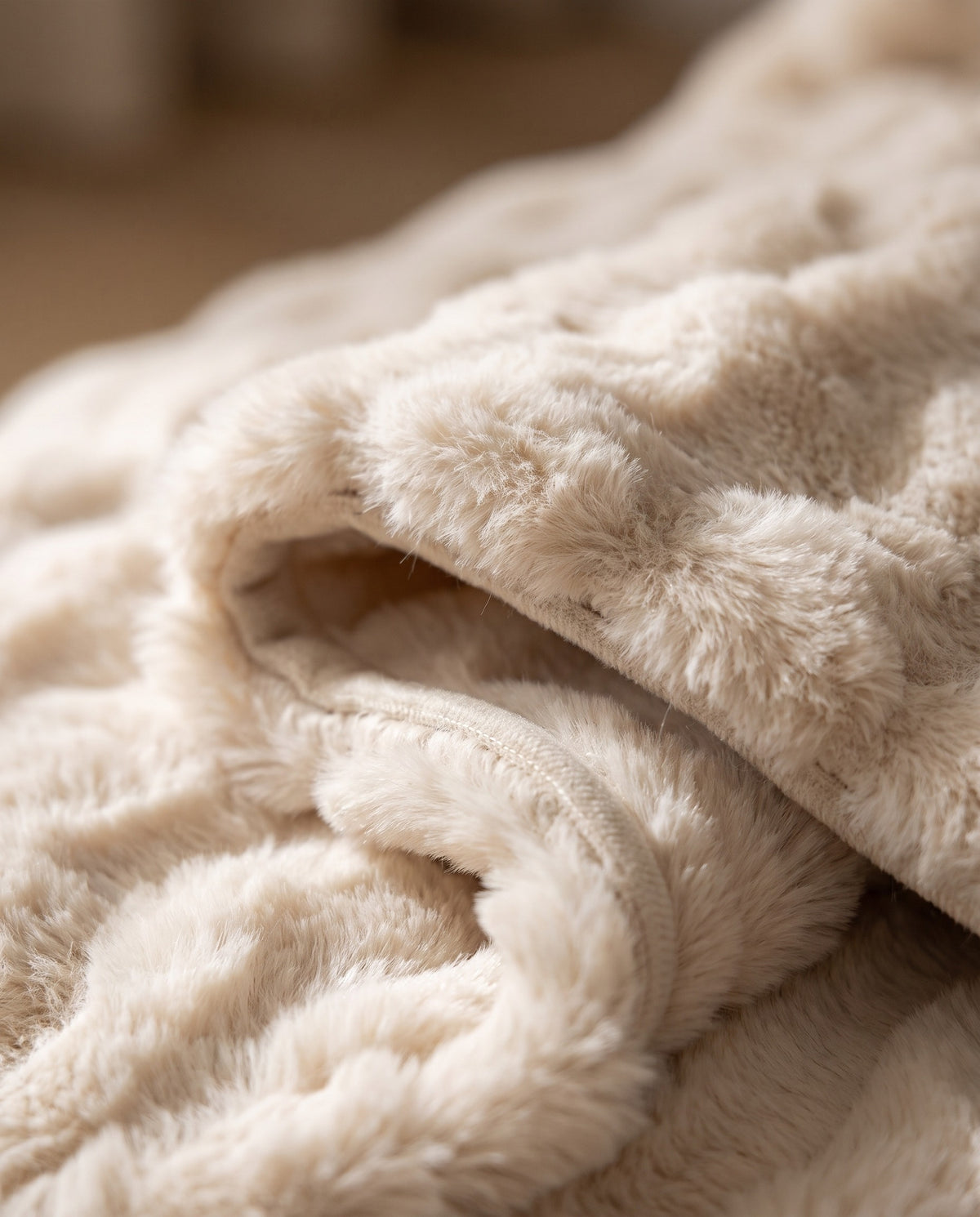 Luxe Ripple Faux Fur Sofa Cover | Full Couch Coverage, 71-165in