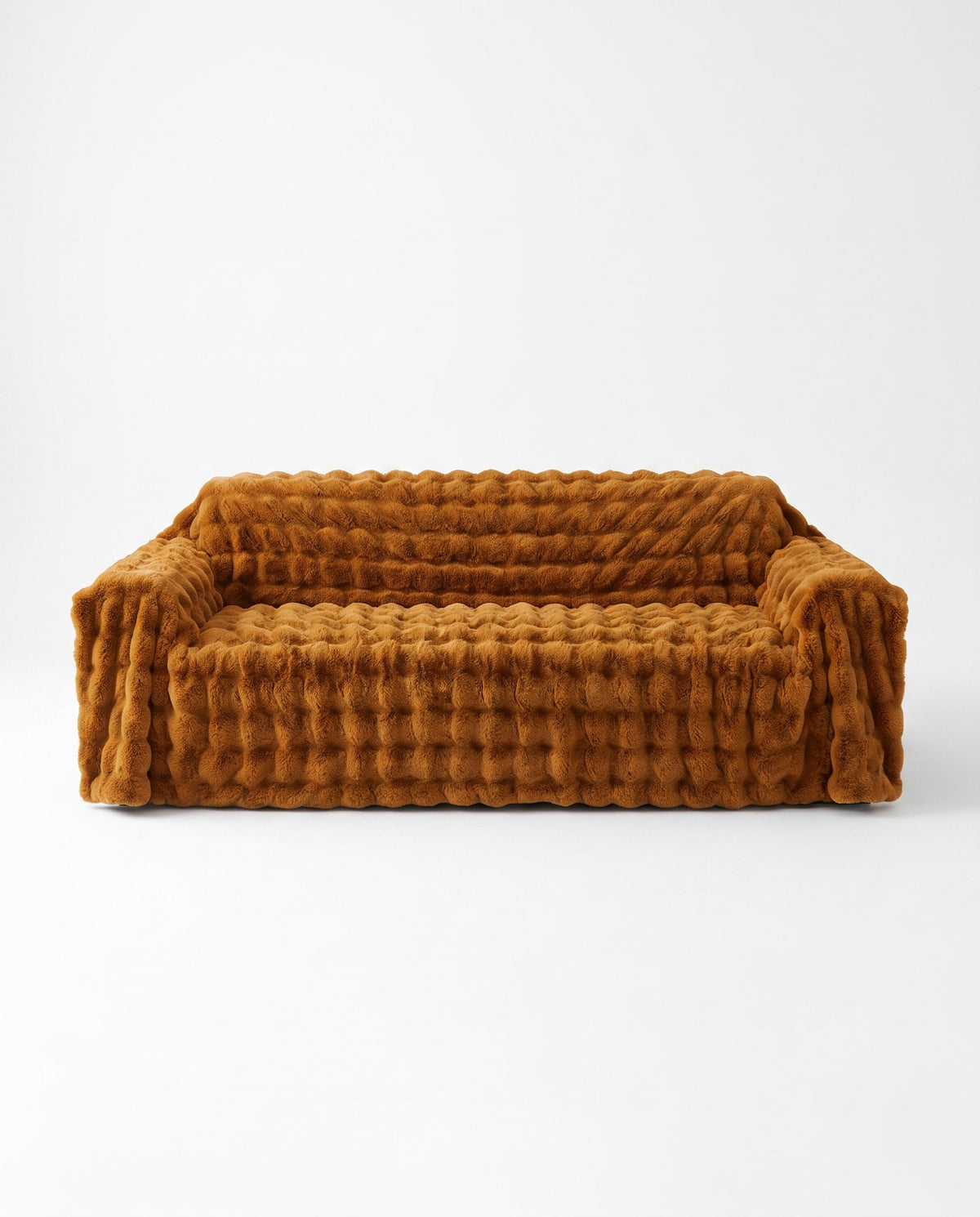 Luxe Ripple Faux Fur Sofa Cover | Full Couch Coverage, 71-165in