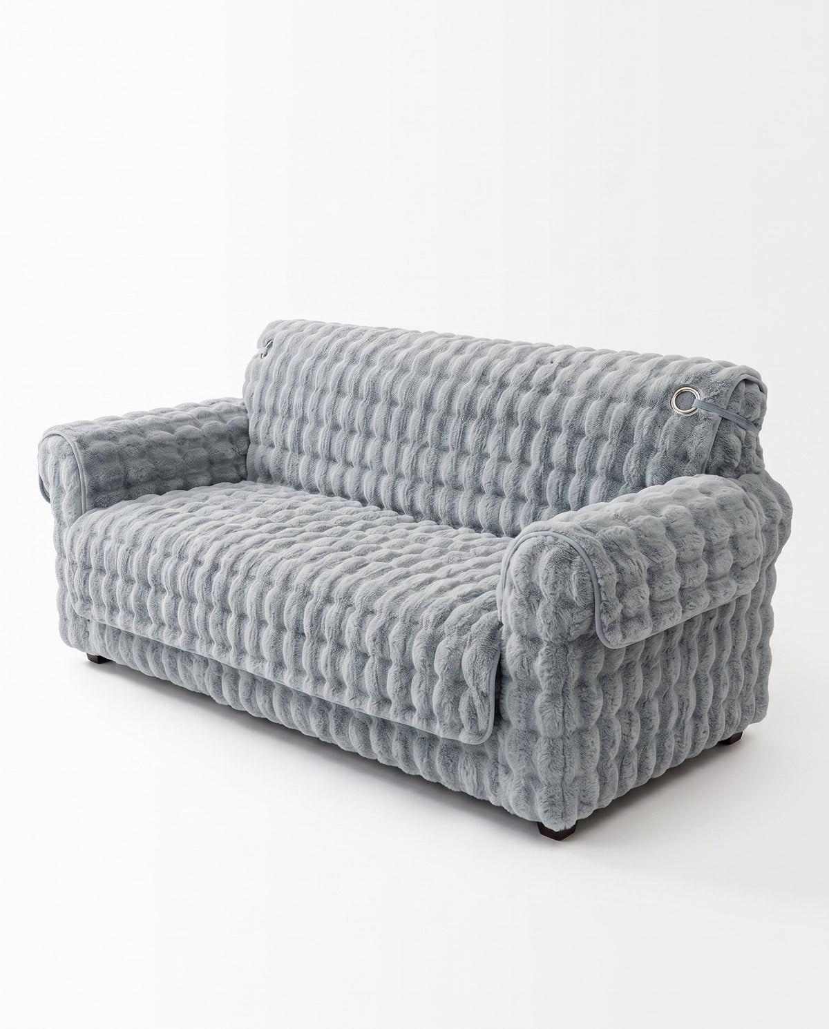 Luxe Ripple Faux Fur Sofa Cover | Full Couch Coverage, 71-165in