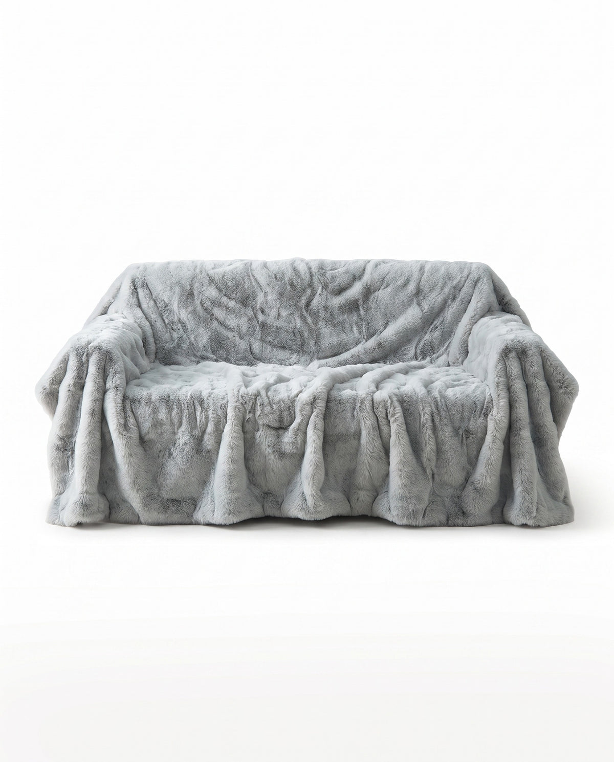 Luxe Ripple Faux Fur Sofa Cover | Full Couch Coverage, 71-165in