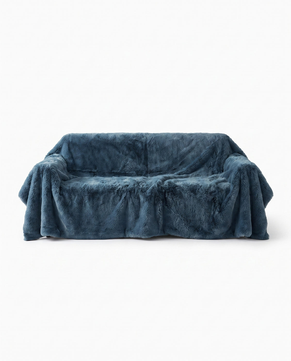 Luxe Ripple Faux Fur Sofa Cover | Full Couch Coverage, 71-165in