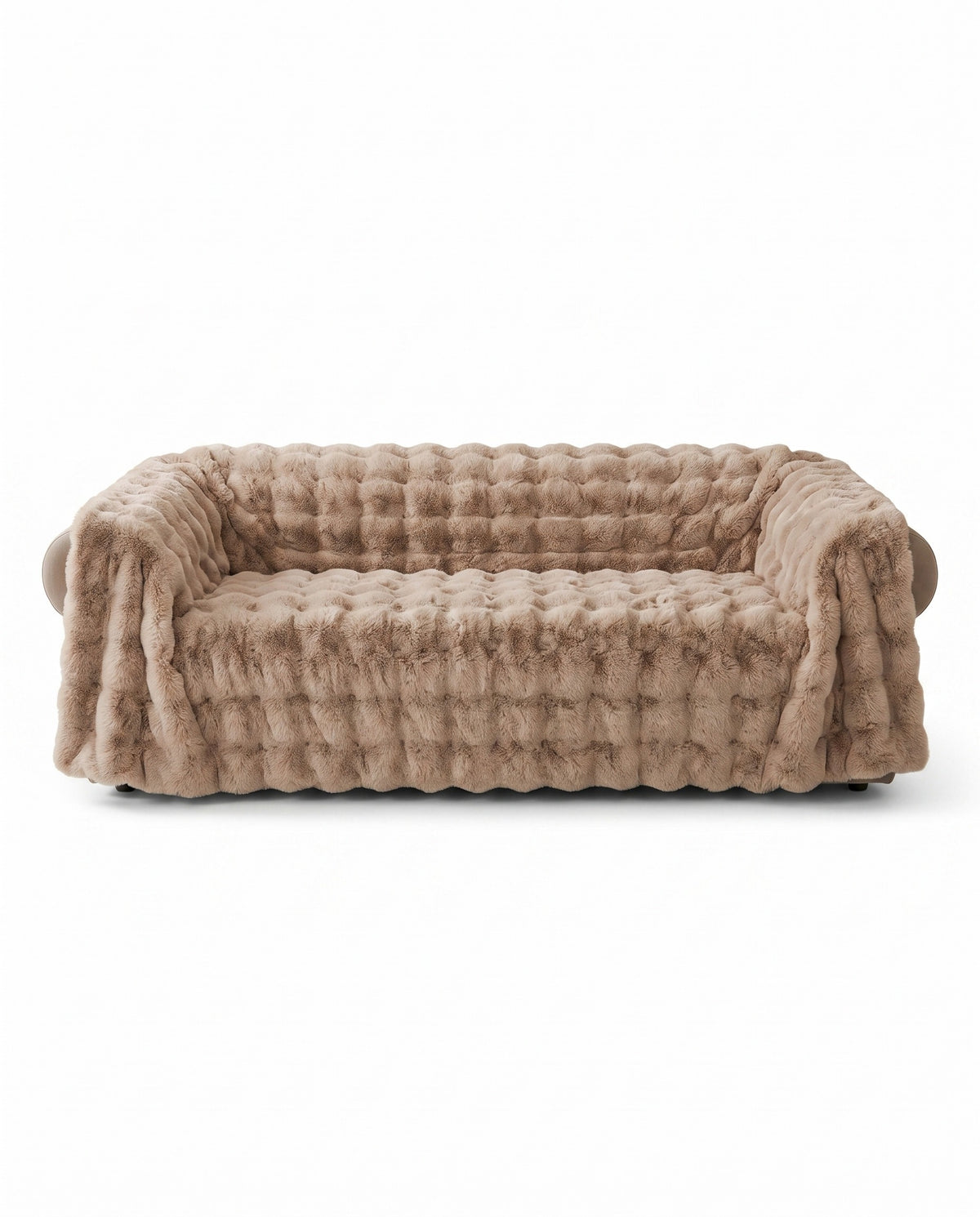 Luxe Ripple Faux Fur Sofa Cover | Full Couch Coverage, 71-165in