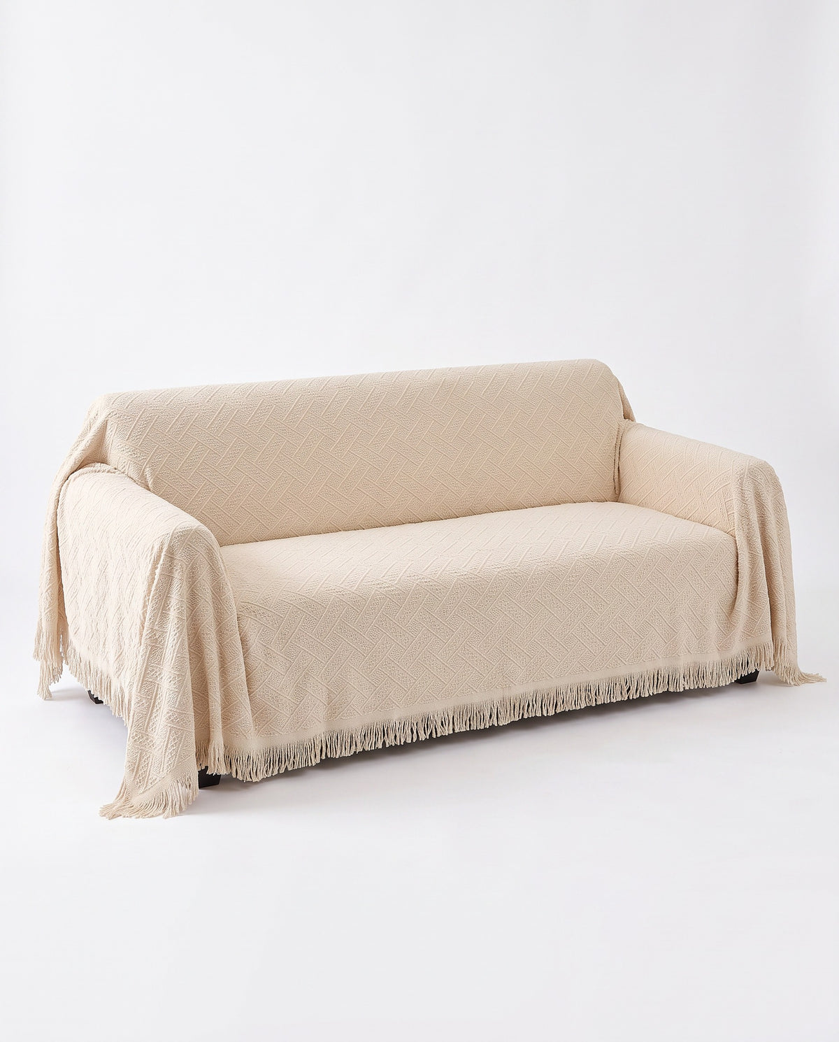 Luxury Diamond Knit Stretch Sofa Cover- Anti-Scratch, Full-Cover | Spill Resistant