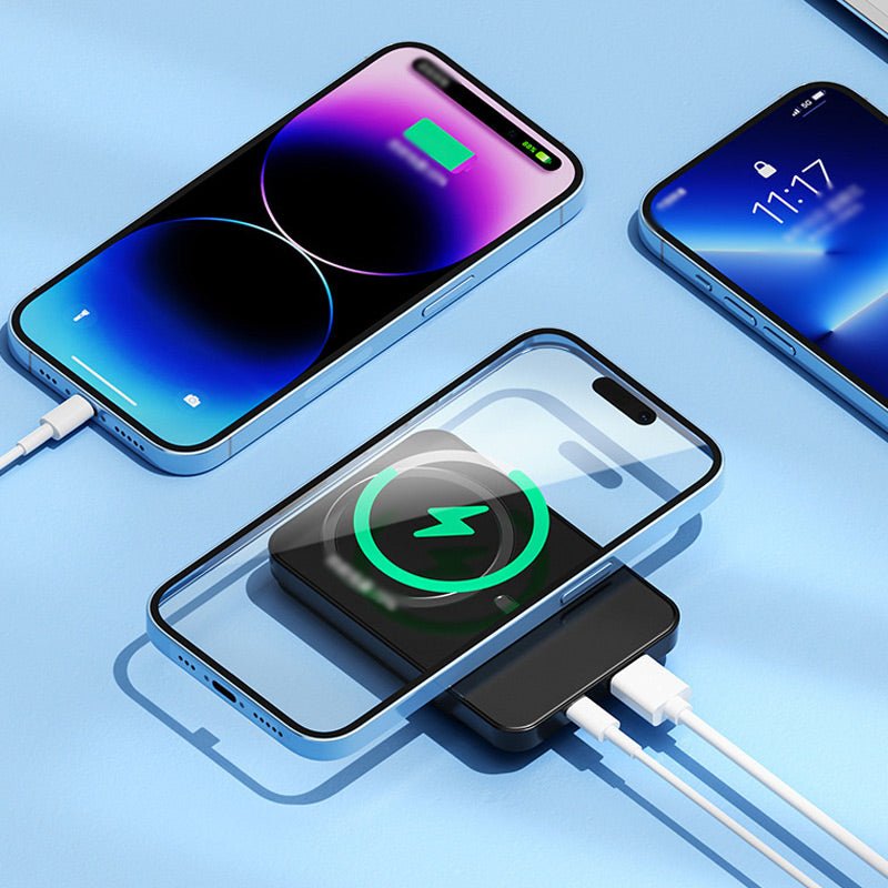 Magnetic Power Bank with 20,000 mAh, 3.8 x 2.5 x 0.6 in, view 4