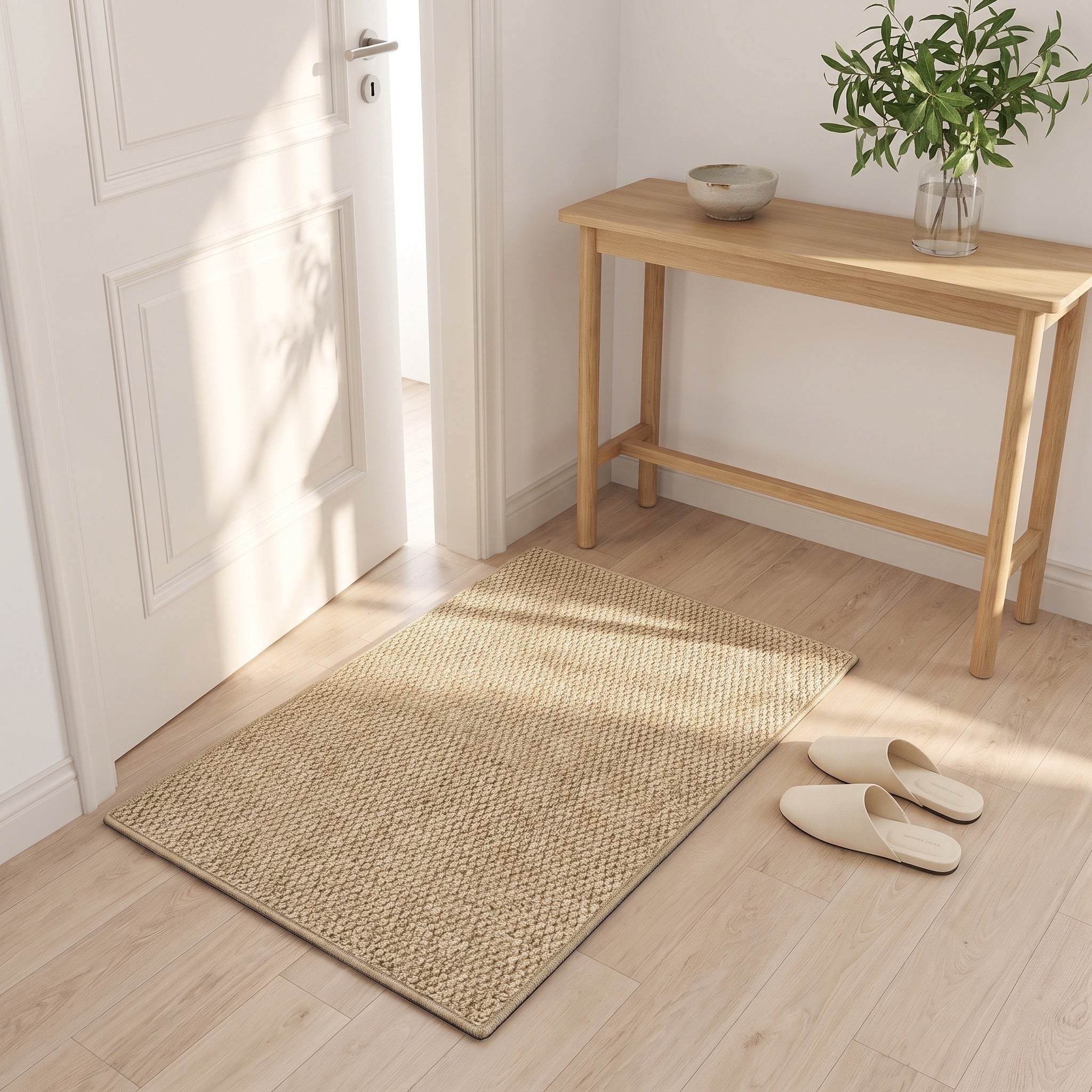 Beige Woven Indoor Door Mat | Durable Polypropylene, 20-47in