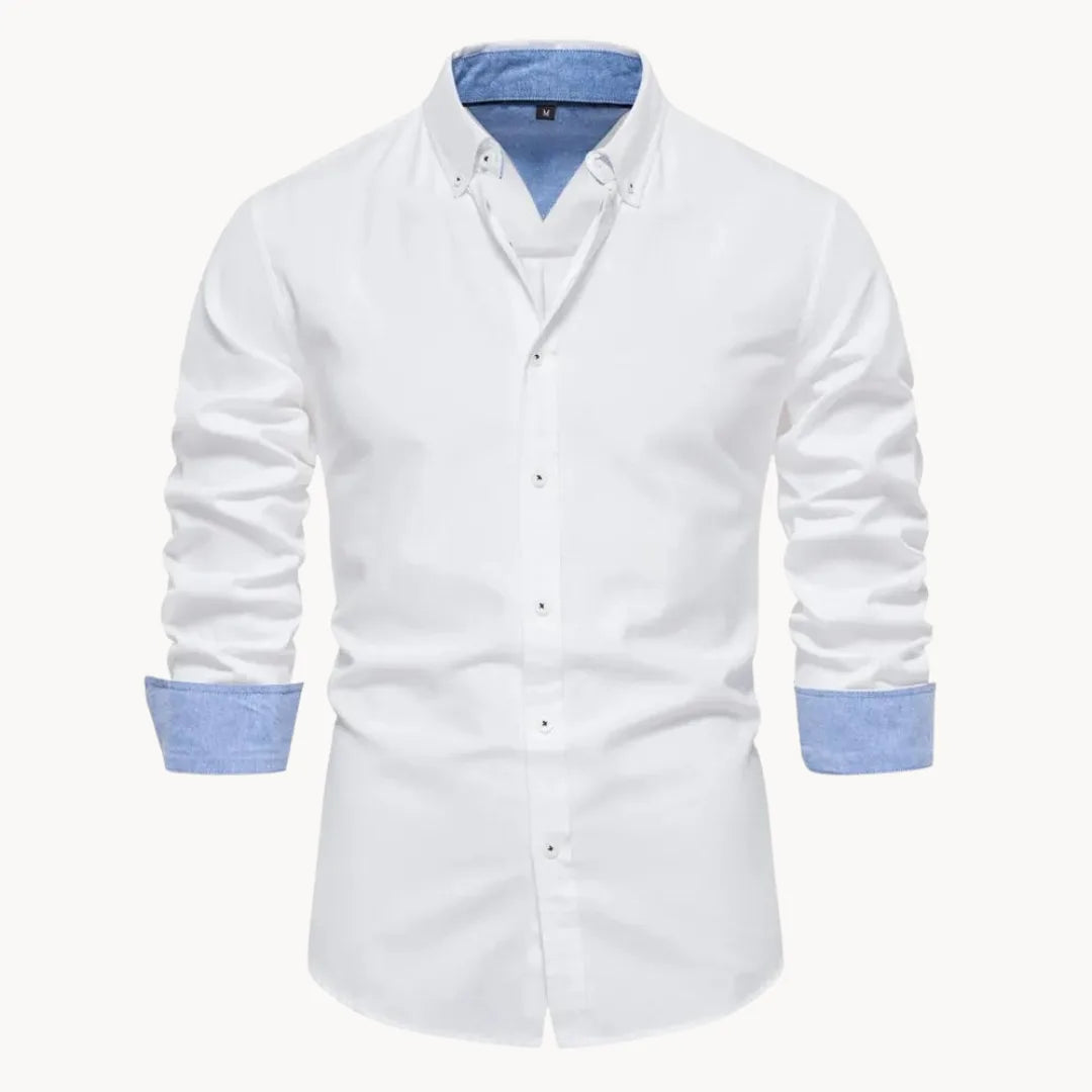 Men's Button Down Shirt with Contrast Details for Office and Weekend, view 5