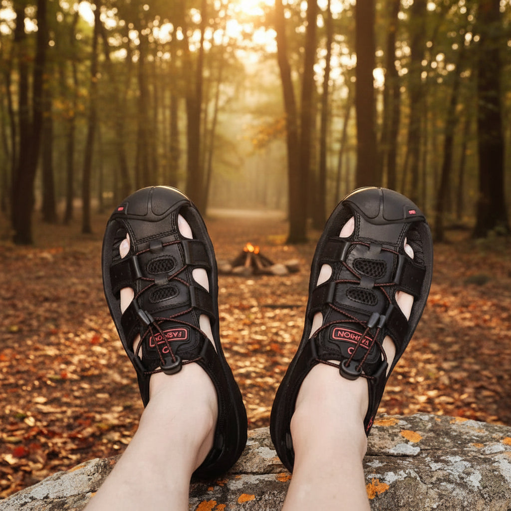 Men's Hiking Sandals with Closed Toe and Rubber Sole, US 6 to 13, view 3