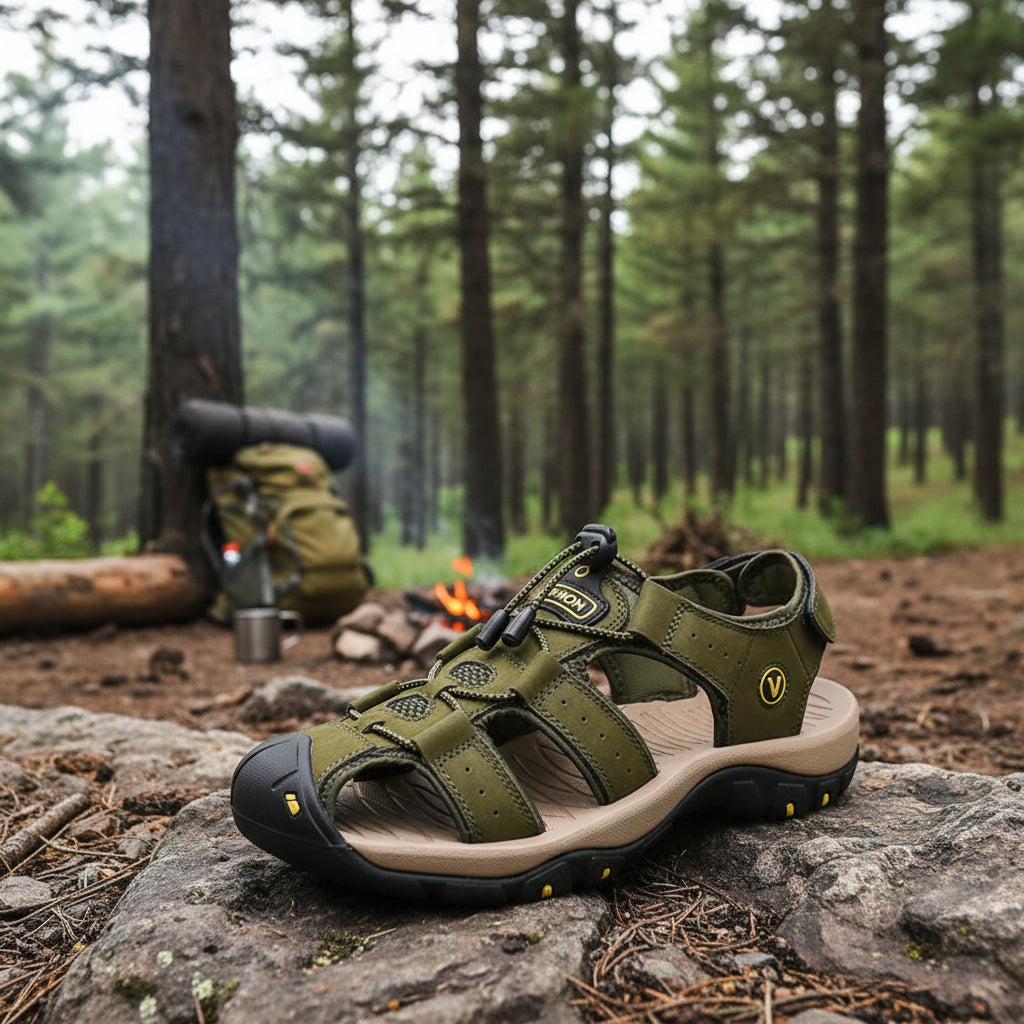 Men's Hiking Sandals with Closed Toe and Rubber Sole, US 6 to 13, view 6