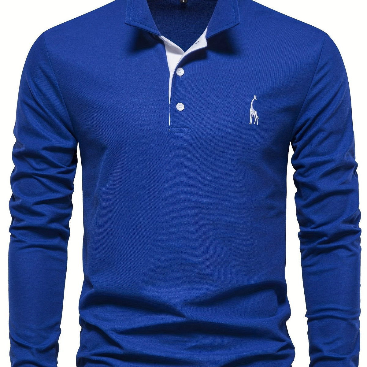 Men's Long Sleeve Polo Shirt in Breathable Fabric in Eight Colors, view 4