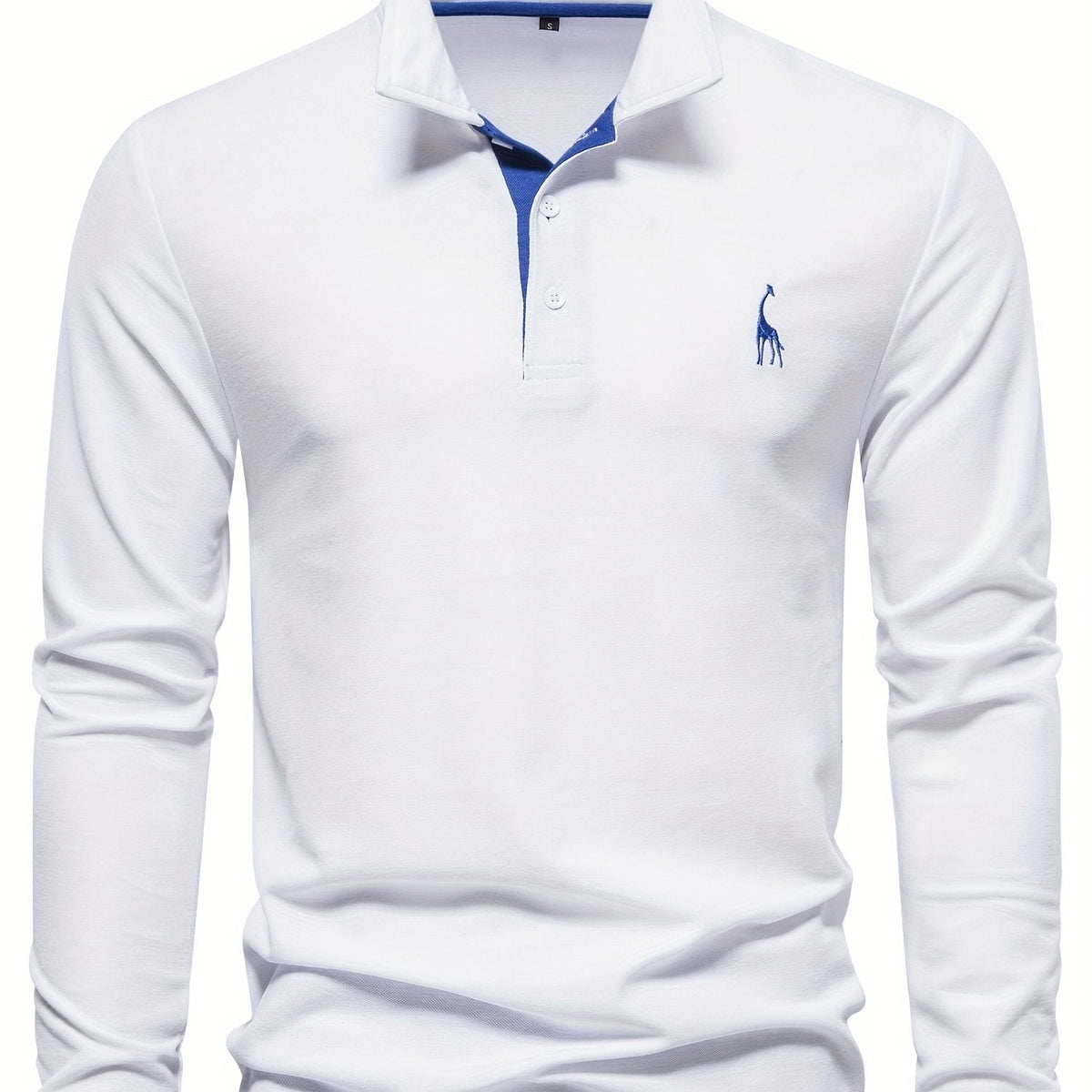 Men's Long Sleeve Polo Shirt in Breathable Fabric in Eight Colors, view 5