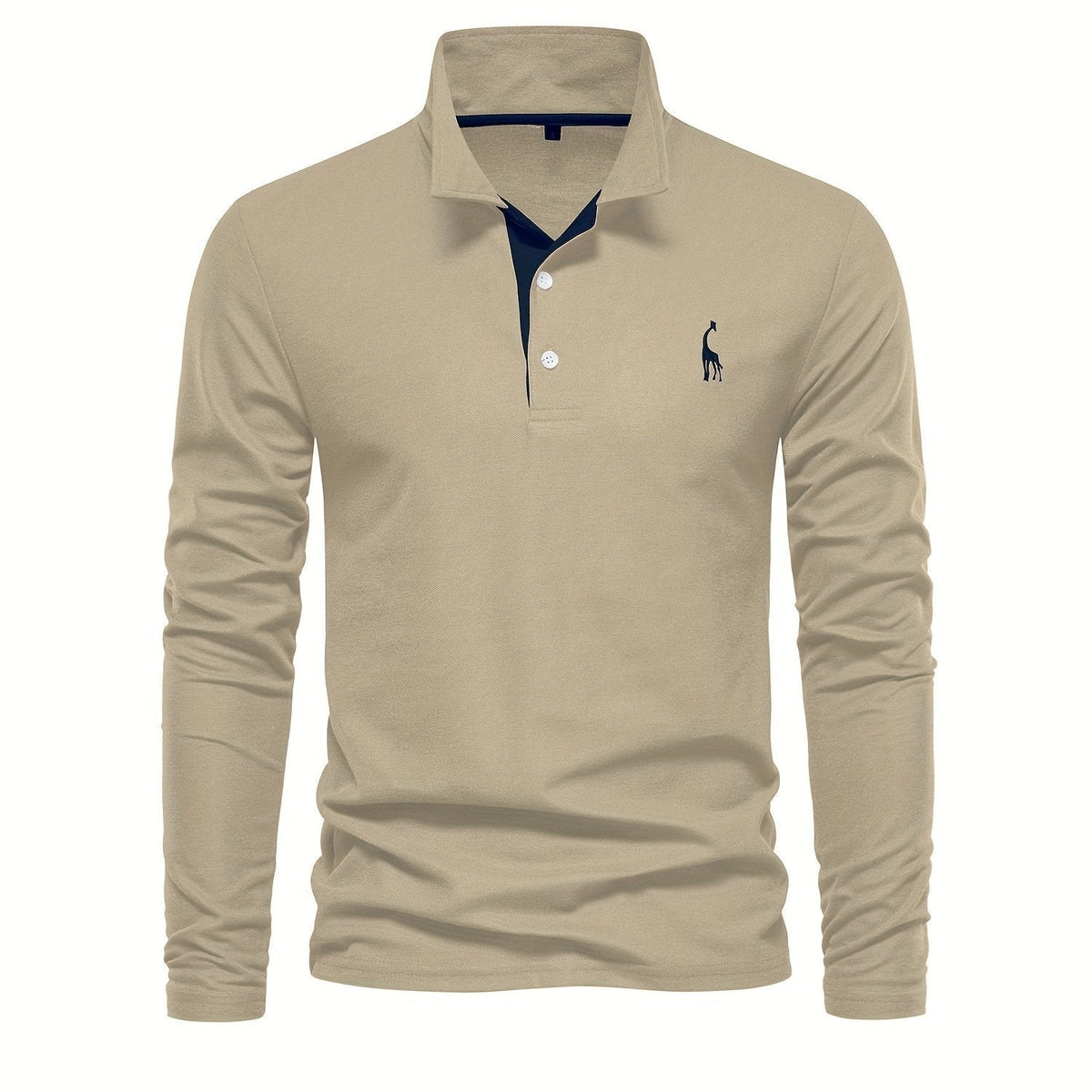 Men's Long Sleeve Polo Shirt in Breathable Fabric in Eight Colors, view 7
