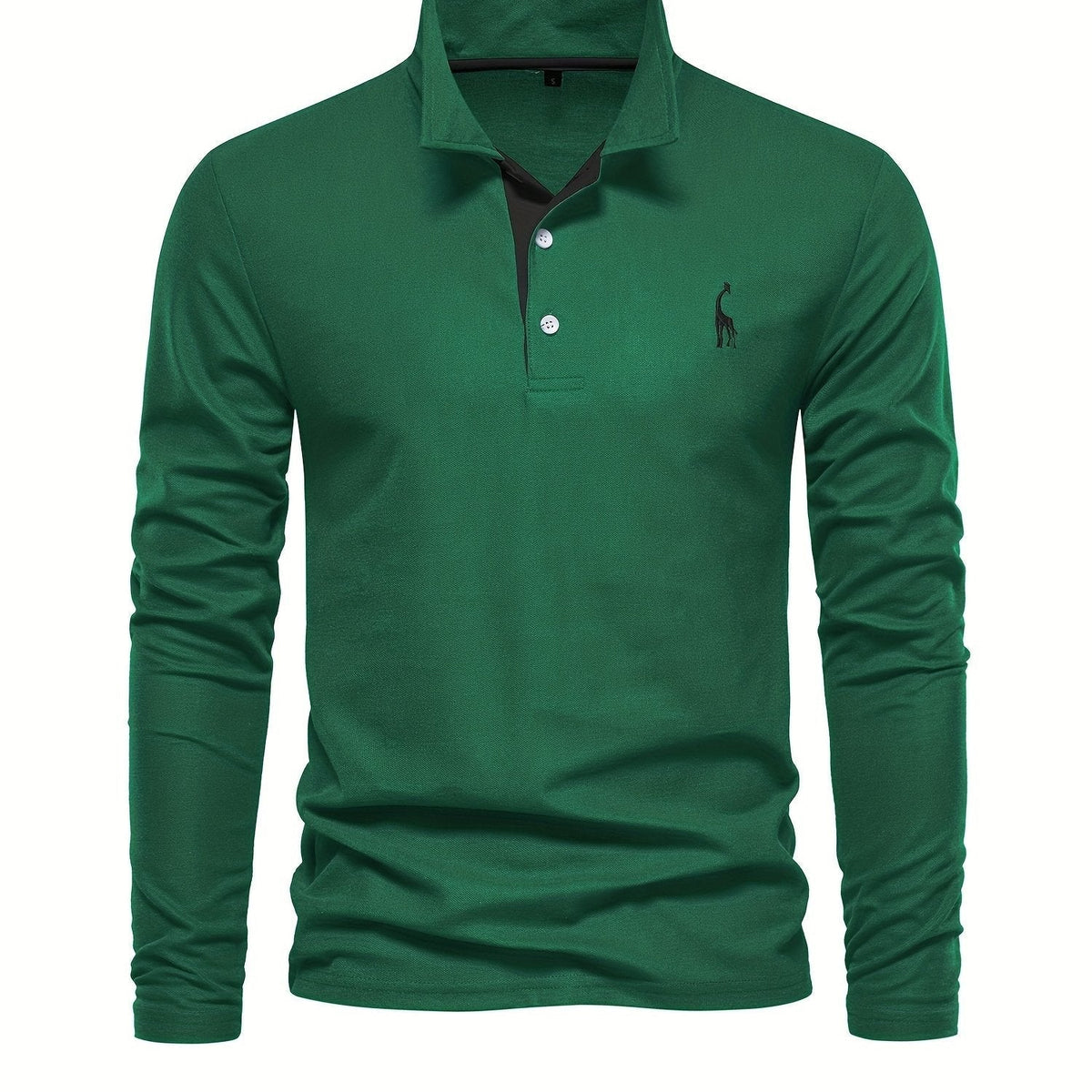 Men's Long Sleeve Polo Shirt in Breathable Fabric in Eight Colors, view 8