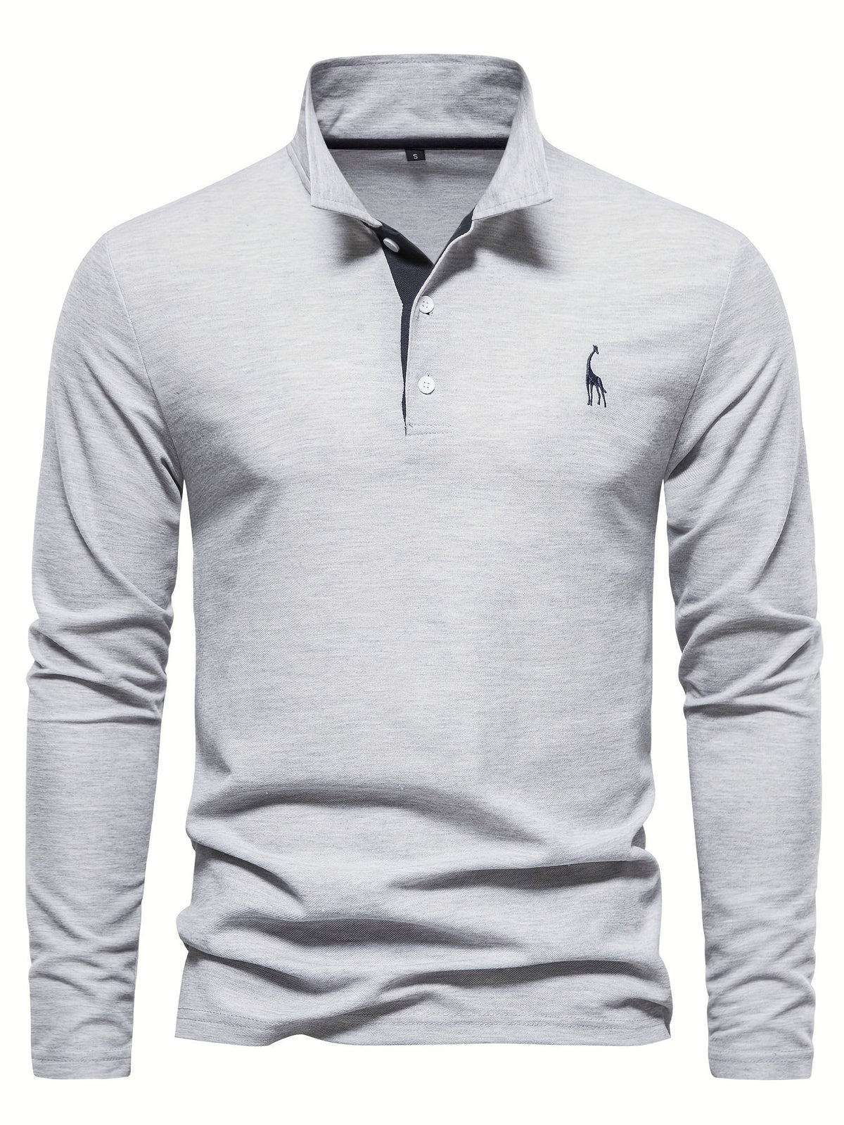 Men's Long Sleeve Polo Shirt in Breathable Fabric in Eight Colors, view 9
