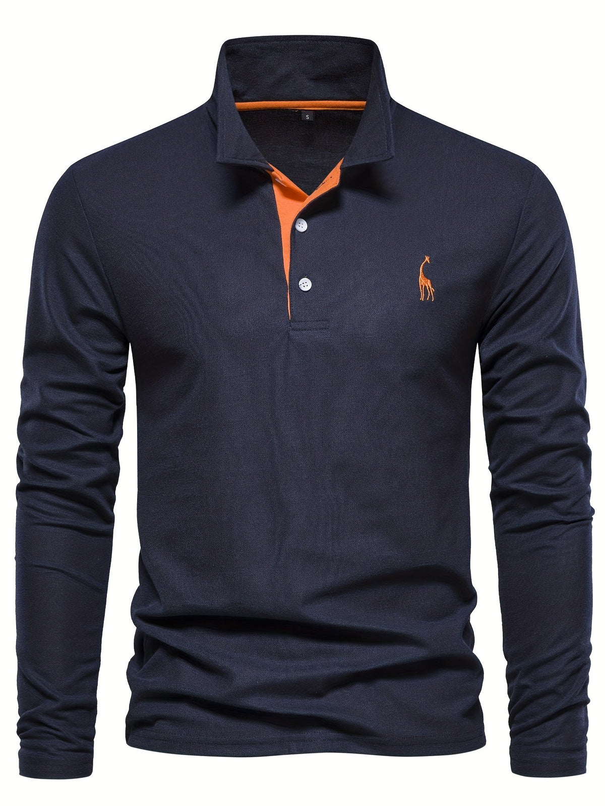 Men's Long Sleeve Polo Shirt in Breathable Fabric in Eight Colors, view 13