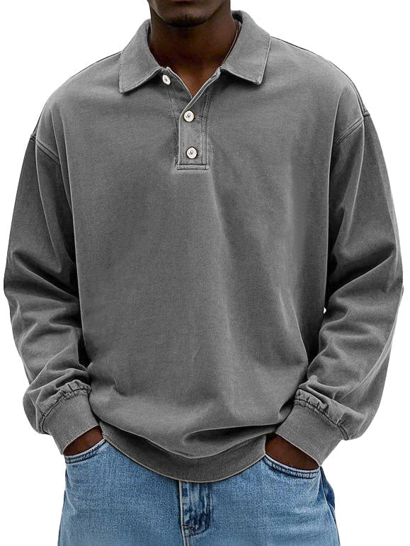 Long sleeve polo shirts in nine colors