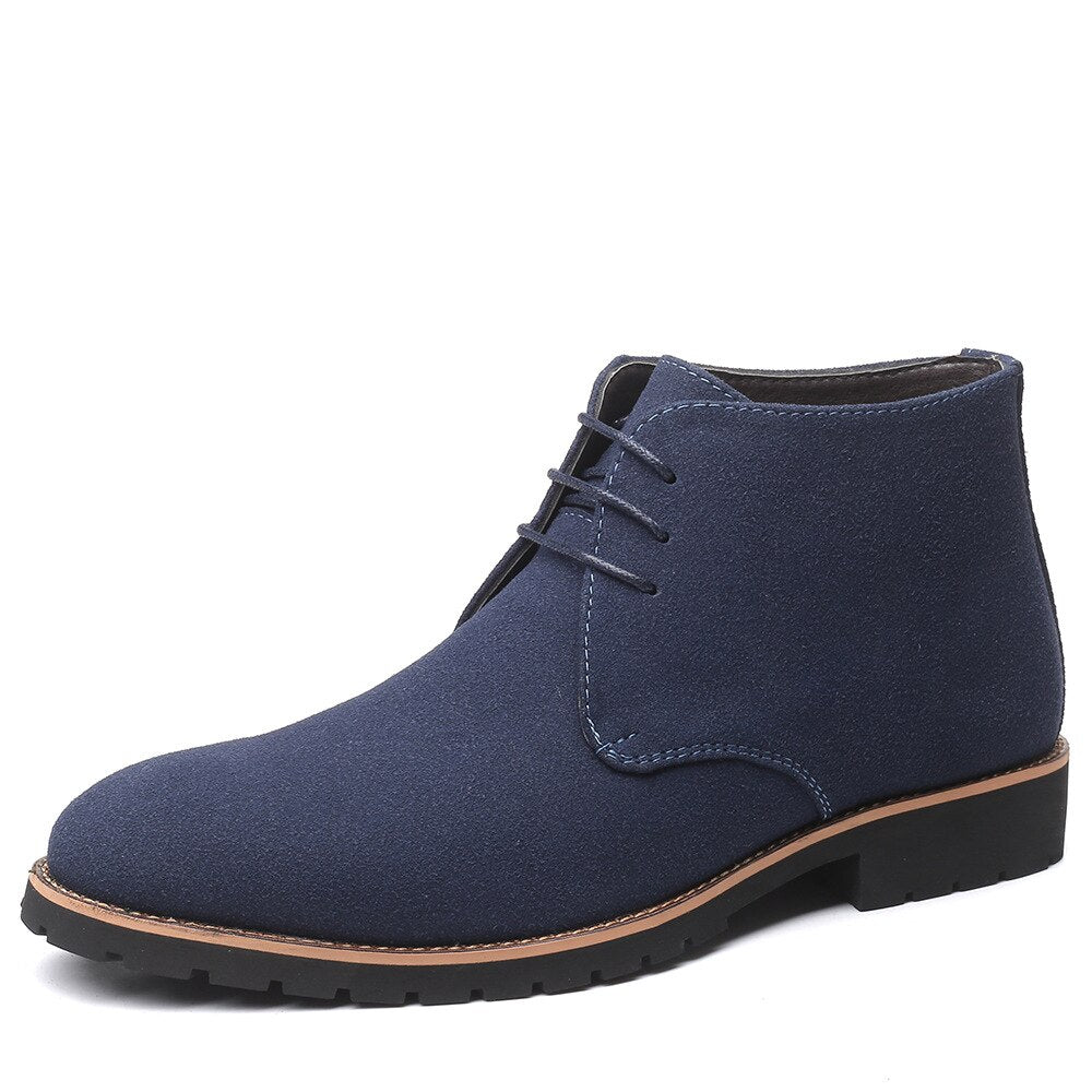 Men's Slip On Leather Ankle Boots for Spring and Everyday, view 6