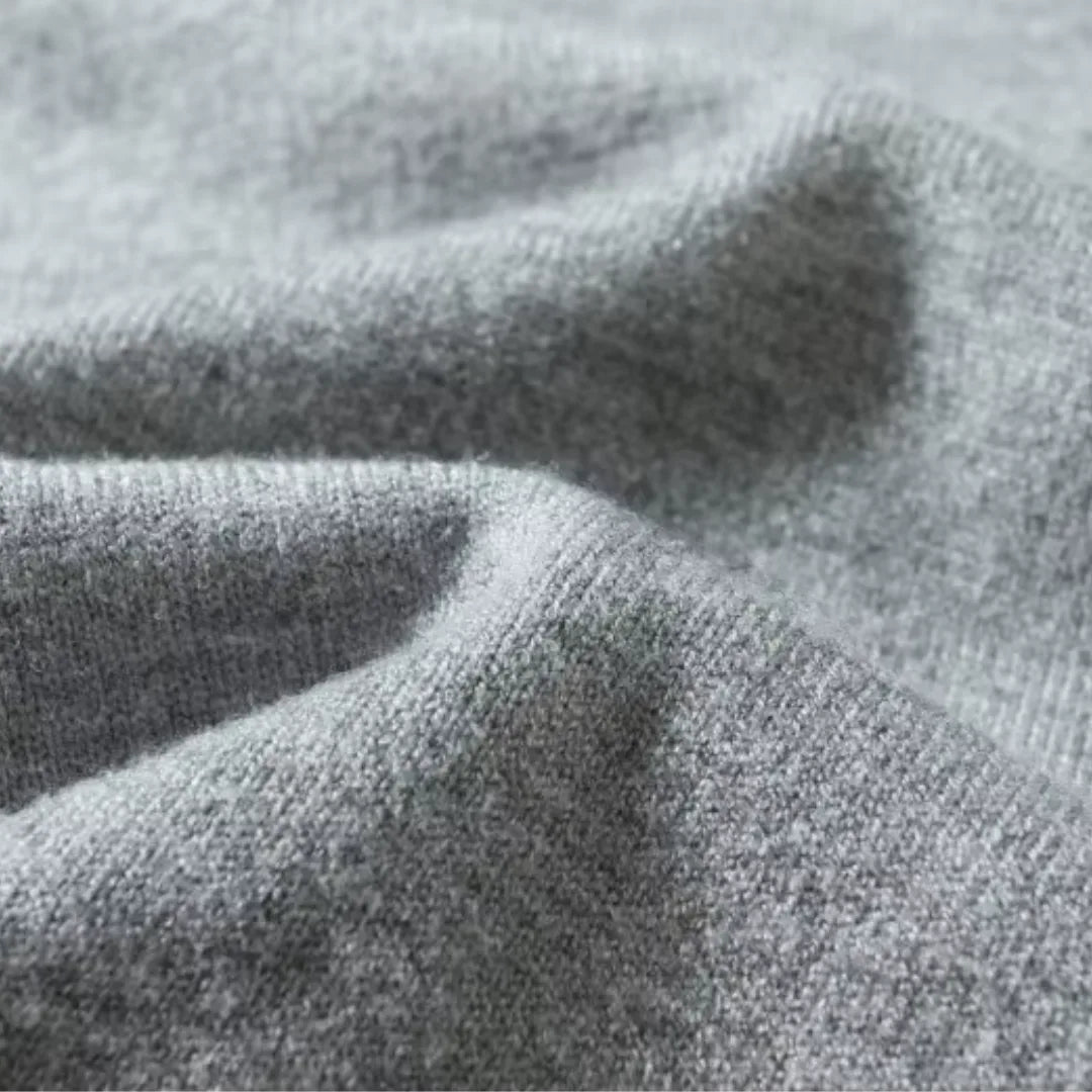 Men's Soft Knit V Neck Sweater with Ribbed Cuffs for Transitional Weather, view 5