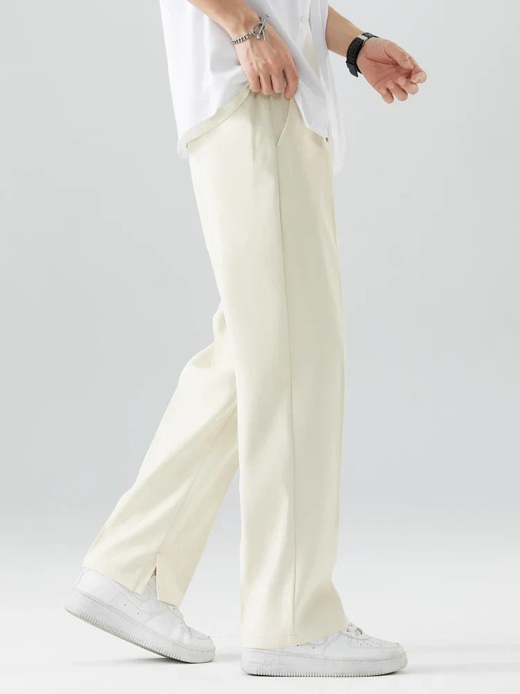 Men's Straight Leg Pants in Breathable Cotton Blend, view 5